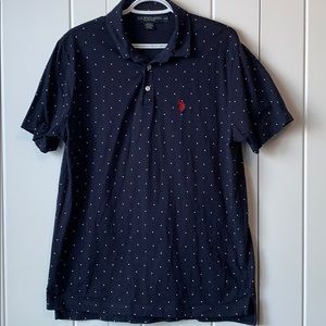 Navy Blue and White Polo